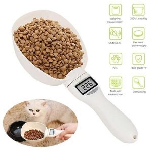 Cuchara báscula para alimentos de mascotas